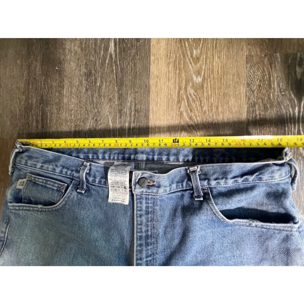 Carhartt Jeans Mens 40x30 Blue FRB160 DNM Flame Resistant Relaxed Fit Workwear‎